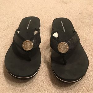 Tommy Hilfiger Black Flip Flops